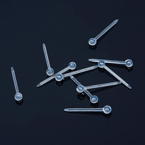 Details about   20pcs L-shaped CZ Nose Ring Studs Surgical Steel Body Piercing Jewelry 20G